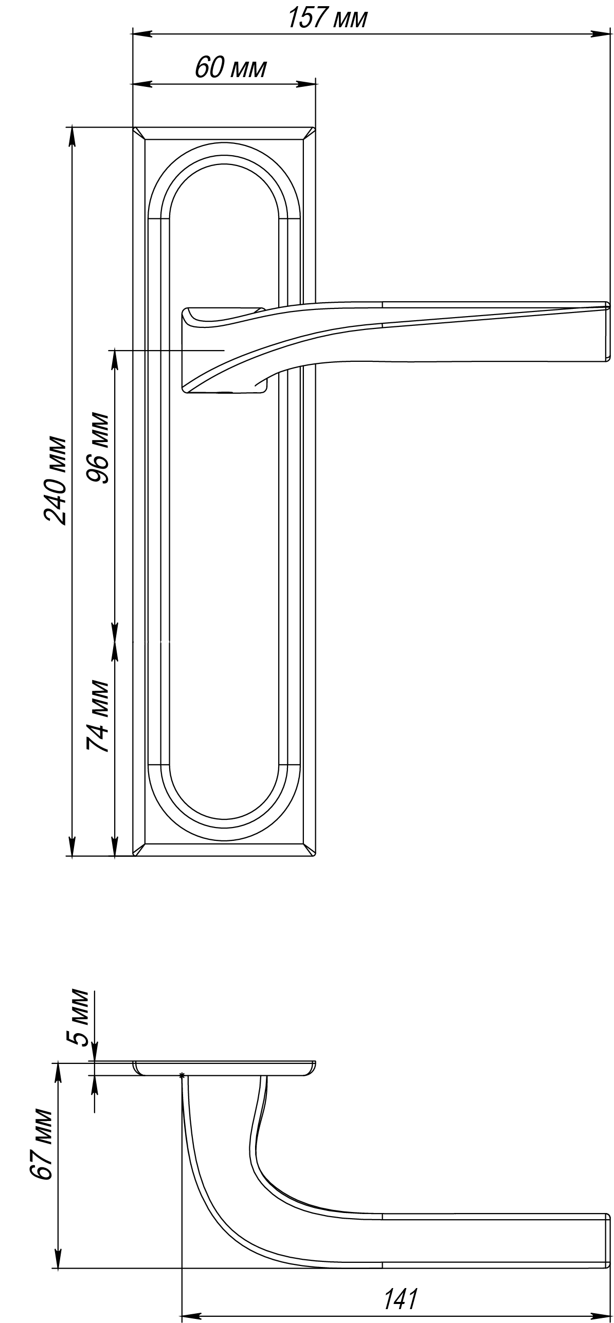 Ручка дверная WD CONCERT HALL PLS SMI на планке, цвет Весенняя дымка/Spring Mist фото фурнитура Красноярск