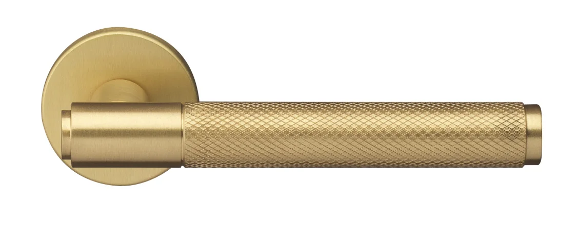 BRIDGE R6 OSA, ручка дверная с усиленной розеткой, цвет -  матовое золото фото купить Красноярск