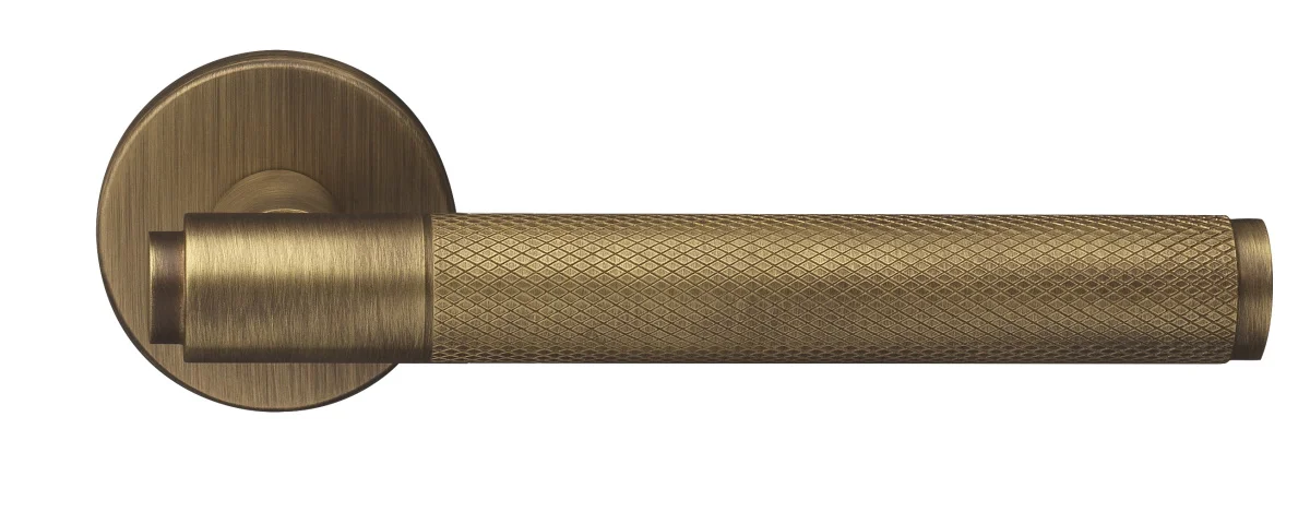 BRIDGE R6 BGO, ручка дверная с усиленной розеткой, цвет -  матовая бронза фото купить Красноярск
