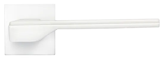 PIERRES, ручка дверная на квадратной накладке MH-49-S6 W, цвет - белый фото купить в Красноярске