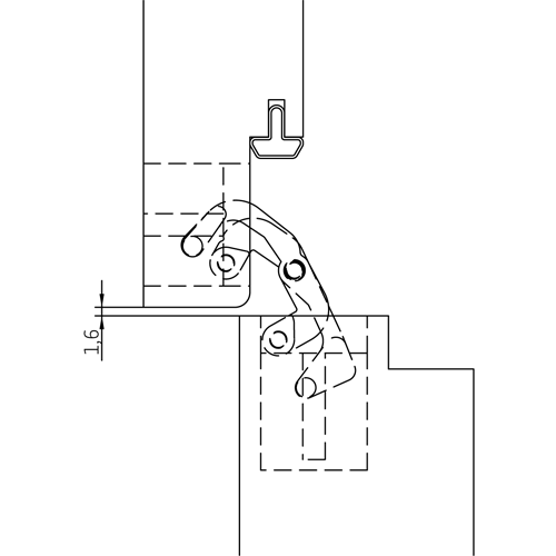 HH-19 B, скрытая петля, цвет - черный фотомореллиКрасноярск