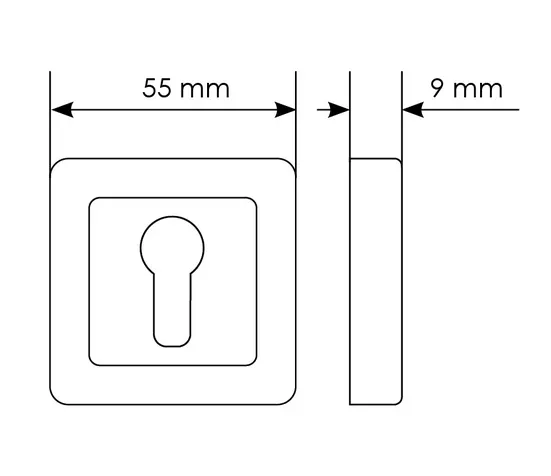 Накладка MH-KH-S55 GR/PC на ключевой цилиндр, цвет графит/хром фото купить в Красноярске