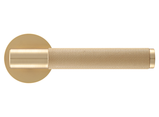 Ручка дверная "AZRIELI" на круглой розетке 6 мм, MH-57-R6T MSG, цвет - мат. сатинированное золото фото купить в Красноярске