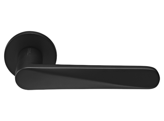 CAYAN - ручка дверная  на круглой розетке 6 мм, MH-58-R6 BL,  цвет - чёрный фото купить Красноярск