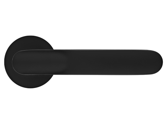 GARAK  ручка дверная на круглой розетке 6 мм, MH-59-R6 BL, цвет - чёрный фото купить в Красноярске